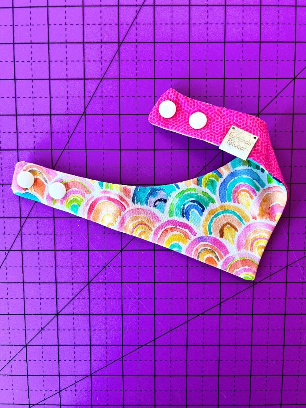 NWT Rainbow Bandana- Reversable 2 sizes - for Cats